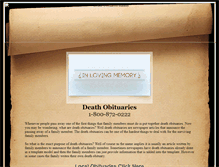 Tablet Screenshot of deathobituaries.net
